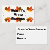 Carte De Visite Feuilles d'automne (Devant / Derrière)