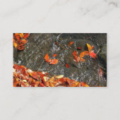 Carte De Visite Feuilles d'automne dans la cascade I Photographie (Dos)