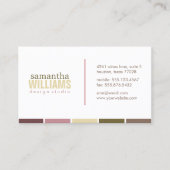 Carte De Visite Feuilles d'automne fraîches Blocs de couleurs (Devant)