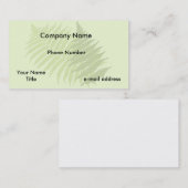 Carte De Visite Feuilles de ferries modernes (Devant / Derrière)