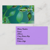 Carte De Visite Feuilles de jardin frais (Devant / Derrière)