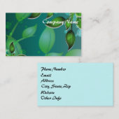 Carte De Visite Feuilles de jardin frais (Devant / Derrière)