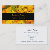 Carte De Visite Feuilles de l'érable d'automne aux couleurs d'auto (Devant / Derrière)