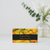 Carte De Visite Feuilles de l'érable d'automne aux couleurs d'auto (Debout devant)