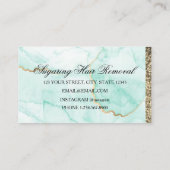 Carte De Visite Feuilles de marbre vert classique (Dos)