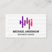 Carte De Visite Feuilles de musique | Logo numérique (Devant)