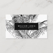 Carte De Visite Feuilles de palmiers tropicaux (Devant)
