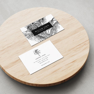 Carte De Visite Feuilles de palmiers tropicaux