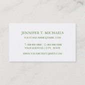 Carte De Visite Feuilles de palmiers tropicaux| Ajouter votre nom (Dos)