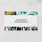 Carte De Visite Feuilles de palmiers tropicaux | Naturel | Marbre (Dos)