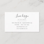 Carte De Visite Feuilles de palmiers verts modernes (Dos)