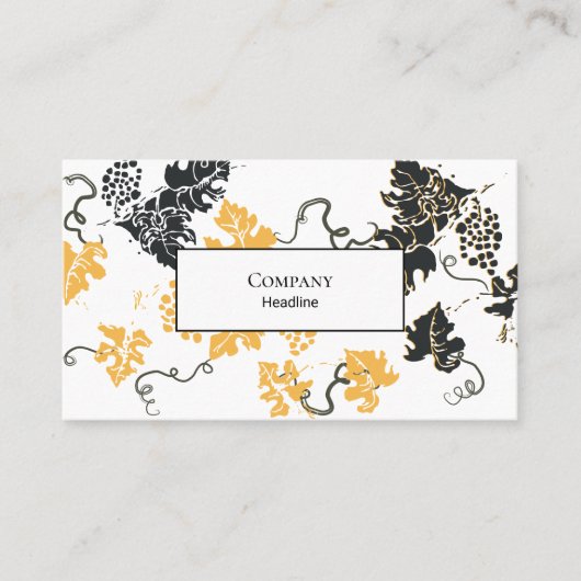 Carte De Visite Feuilles de raisins (Devant)