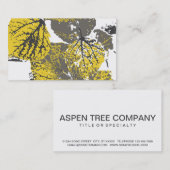 Carte De Visite feuilles de tremble (Devant / Derrière)