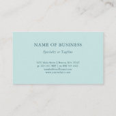 Carte De Visite Feuilles de verdure en drap foncé - Thérapiste (Dos)