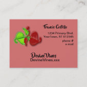 Carte de visite - Feuilles de vigne 3D (Devant)