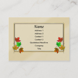 Carte De Visite Feuilles d'érable