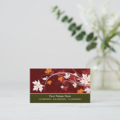 Carte De Visite Feuilles d'érable d'automne couleurs d'automne car (Debout devant)