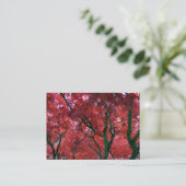 Carte De Visite feuilles d'érable rouges d'automne (Debout devant)