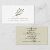 Carte De Visite Feuilles d'Eucalyptus Huiles essentielles rustique (Devant / Derrière)