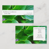 Carte De Visite Feuilles d'hosta plante (Devant / Derrière)