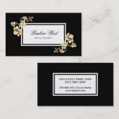 Carte De Visite Feuilles d'or | Deluxe (Devant / Derrière)