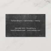 Carte De Visite Feuilles d'or | Deluxe, Ardoise (Dos)