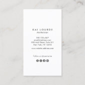 Carte De Visite Feuilles d'or moderne (Dos)