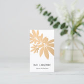 Carte De Visite Feuilles d'or moderne (Debout devant)