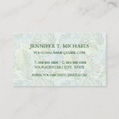 Carte De Visite Feuilles du Pastel Tropical Palm (Dos)