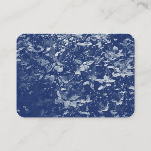 Carte De Visite Feuilles éclairés - Effet Cyanotype