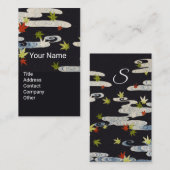 Carte De Visite Feuilles EN CHUTE, EAU COURANTE, Salon de beauté S (Devant / Derrière)