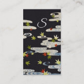 Carte De Visite Feuilles EN CHUTE, EAU COURANTE, Salon de beauté S (Dos)