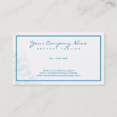 Carte De Visite Feuilles Et Fleurs Aquarelles (Dos)