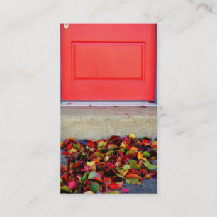 Carte De Visite Feuilles et porte