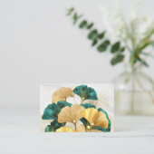 Carte De Visite Feuilles Gold ginkgo (Debout devant)
