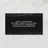 Carte De Visite Feuilles métalliques d'or | Vagues d'or (Dos)