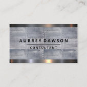 Carte De Visite Feuilles métalliques et Rivets (Devant)