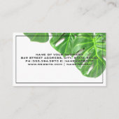 Carte De Visite Feuilles Monstera | Arrière - plan plante (Dos)