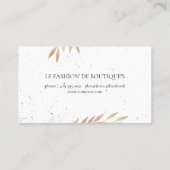 Carte De Visite Feuilles naturels et mouchetés (Dos)