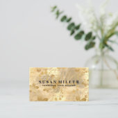 Carte De Visite Feuilles or brossé or (Debout devant)