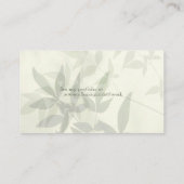 Carte De Visite feuilles pâles (Dos)