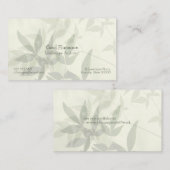 Carte De Visite feuilles pâles (Devant / Derrière)