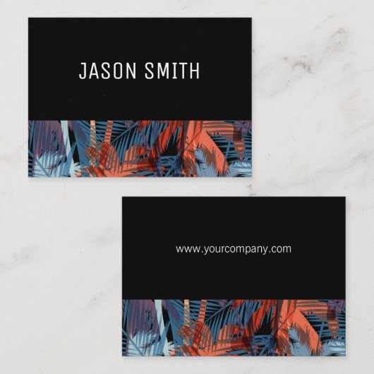 Carte De Visite Feuilles Palm (Devant / Derrière)