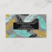 Carte De Visite Feuilles Palm | Naturel (Dos)