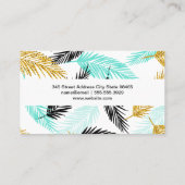 Carte De Visite Feuilles Palm | Naturel (Dos)