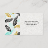 Carte De Visite Feuilles Palm | Naturel (Dos)