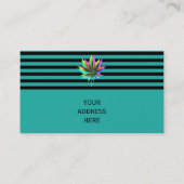 Carte De Visite Feuilles Plantes sauvages - couleur néon + vos idé (Dos)