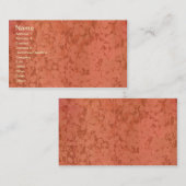 Carte De Visite Feuilles Roses d'impression rouille (Devant / Derrière)