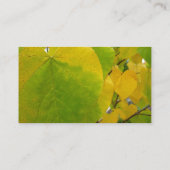 Carte De Visite Feuilles rouges jaunes et verts (Dos)