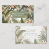 Carte de visite Feuilles Tropicales (Devant / Derrière)